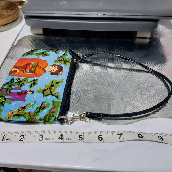 Kimono Girl Mini Wristlet Clutch Bag Mini Wallet Mini Bag Coin Purse - Picture 8 of 9